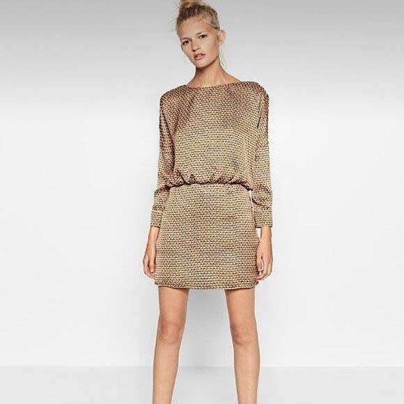 ZARA Printed Dress Low Back Party Night Out Size L • TIKTOK • BLOGGER FAVORITE • - Picture 4 of 15